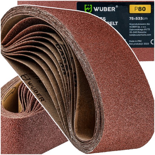 NEKONEČNÝ PÁS P80 533x75MM PRE PÁSOVÉ BRÚSKY BRÚSNE PAPIEROVÉ PÁSKY
