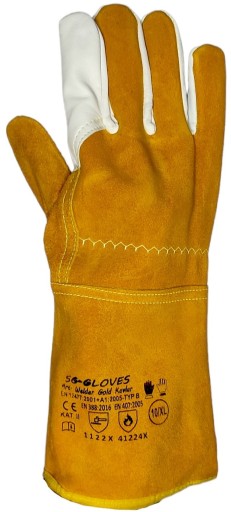 Zváračské rukavice WELDER GOLD KEVLAR