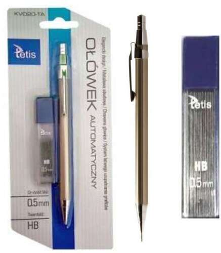 KOVOVÁ MECHANICKÁ ceruzka + 0,5mm náplne TETIS