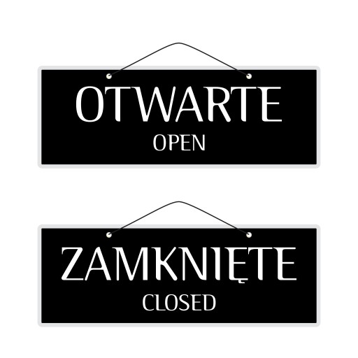 Laminovaný nápis OTVORENÉ ZATVORENÉ-OTVORENÉ/ZATVORENÉ