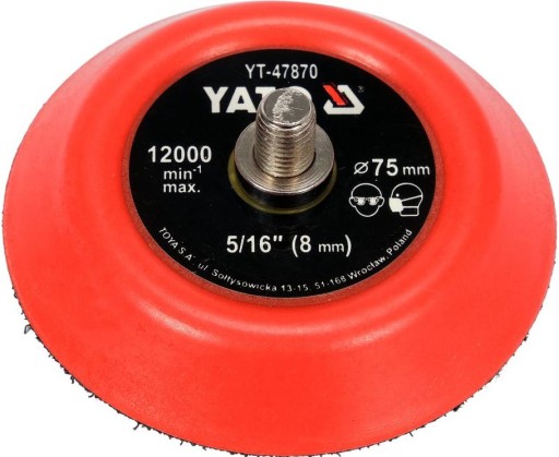 LEŠTIACA PLATŇA 75MM DISKOVÝ KOTOUČ SO VELCRO 5/16