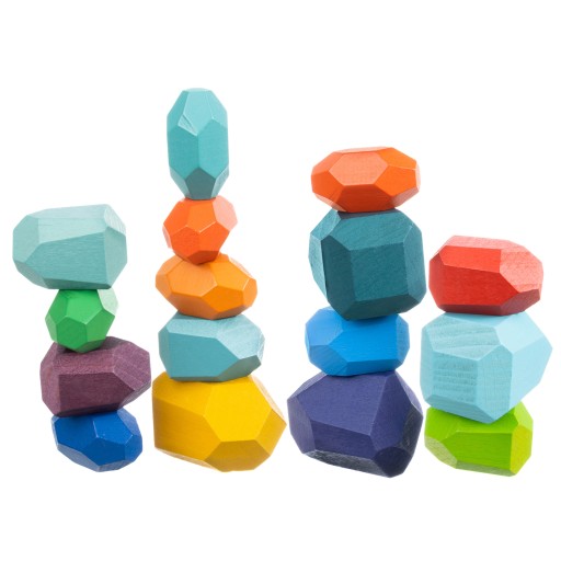 Bloky Kamene Drevená veža Kreatívna rovnováha Puzzle kamienky Hračka