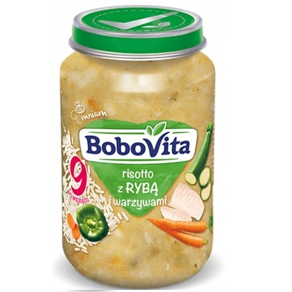 Bobovita Dinner Jar Rizoto s rybou a zeleninou Cuketová paprika 190g