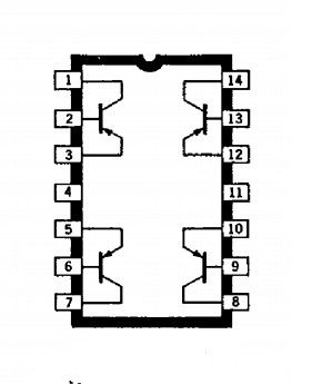 4x PNP tranzistor MPQ2907: 600mA/40V, DIP14