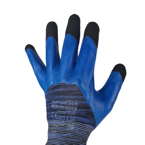 Pracovné rukavice bodkované denim, veľkosť 10,5