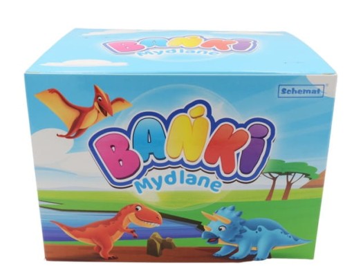 farebné mydlové bubliny 60 ml DINOSAURY 12 ks