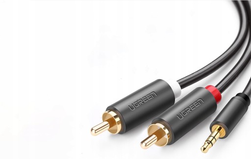 Ugreen 2x RCA Cinch-Jack kábel 3,5mm 3m pozlátený