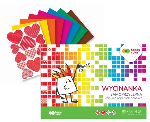 Samolepiaci výrez A4 8 listov Happy Color