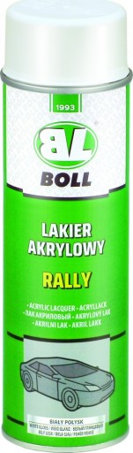 BOLL biely lesklý lak 500ml sprej rally - akryl