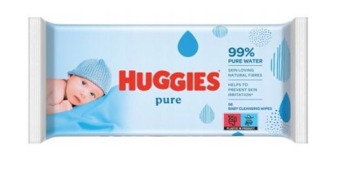 Vlhčené obrúsky Huggies Pure 56 ks.