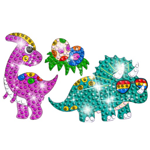 DIAMANTOVÁ MOZAIKA 5D vyšívacie diamantové nálepky DINOSAURS Diamantové maľovanie