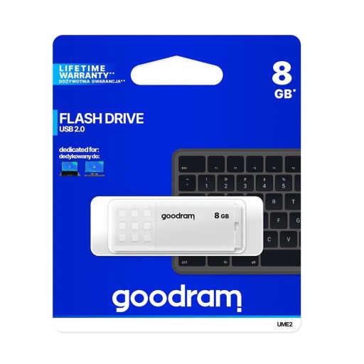GOODRAM UME2 8GB USB 2.0 Pendrive biely
