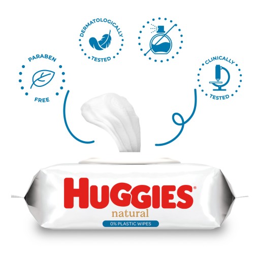 HUGGIES Prírodné detské obrúsky 48 ks
