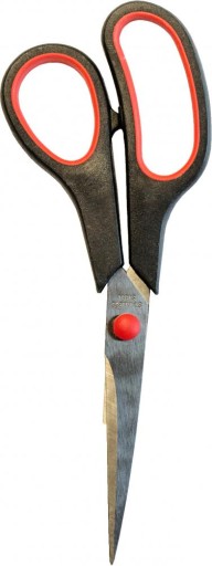 NOŽNICE S GUMOVOU RÚČKOU, OCELOVÉ, 21 CM D.RECT