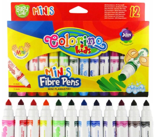 Fixky Fixky Umývateľné fixky pre deti 12 farieb 2+ Colorino 51415
