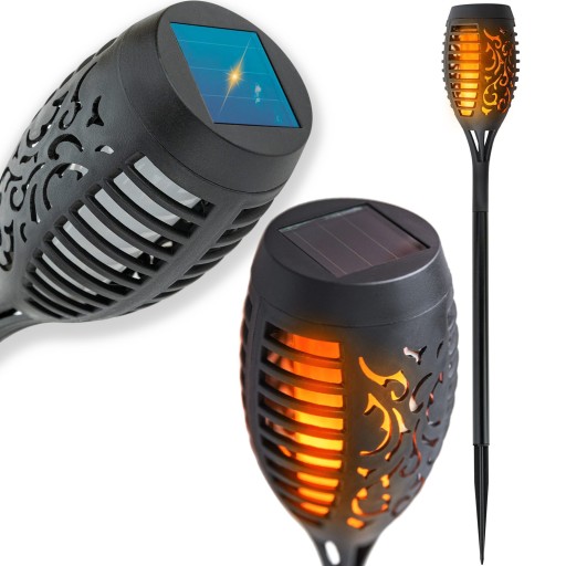 ZÁHRADNÁ LAMPA SOLARNÁ FARÁĽKA AKO PLAMEŇ A OHEŇ