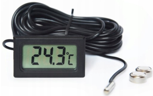 ELEKTRONICKÝ PANELOVÝ TEPLOMER -50°C +110°C SONDA 1m