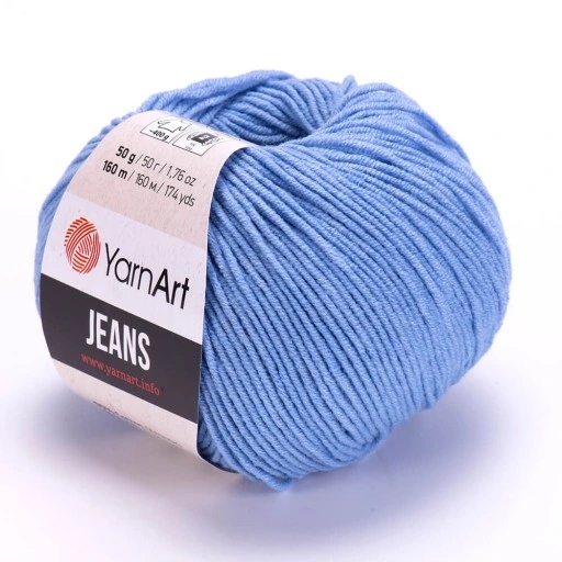 YarnArt Jeans Blue 15 Svetlomodrá priadza 50g/160m BAVLNA AKRYL