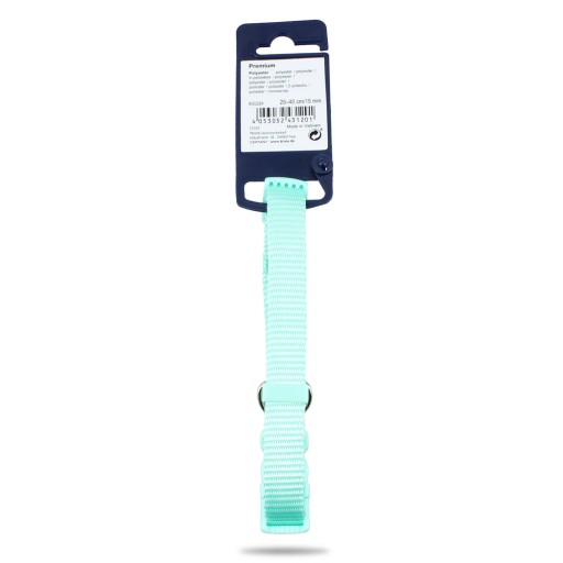 Prémiový obojok, pre psov, mint farba, S: 25–40 cm/15 mm