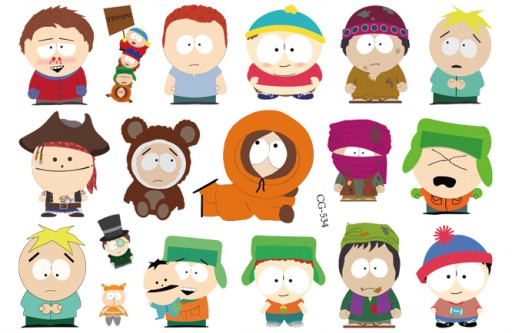 Odnímateľné tetovanie pre deti SOUTH PARK CG534