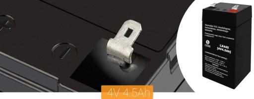 BATÉRIA 4V 4,5Ah, BEZÚDRŽBOVÁ, VÝKONNÁ, HOTOVOSTNÝ PLÁN