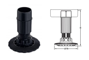 AXILO HAFELE H-100 nábytková noha noha + hlav