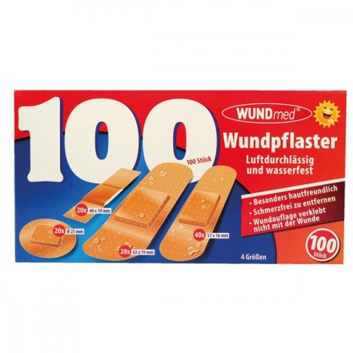 PASTERY NA NEMECKÉ RANY 4 veľkosť XXL 100 ks WUNDMED 100 ks
