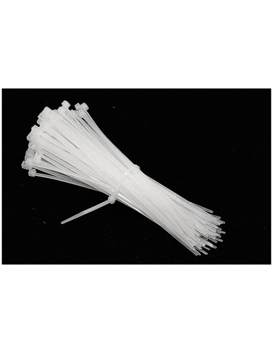 Sťahovacie pásky 2,5x150mm Biele 100 ks.