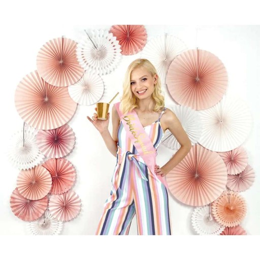 ružová SASH zlatá BRIDE SQUAD hen party 75 cm
