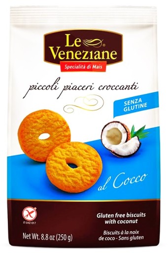 TALIANSKO Bezlepkové kokosové sušienky 250 g Le Veneziane