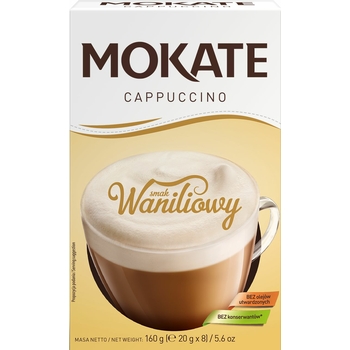 MOKATE CAPPUCCINO S VANILKOVOU PRÍCHUŤOU 20GX8 ..