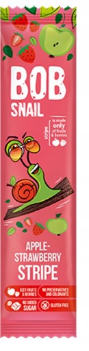BOB Slimák SNAIL Snack Jablko - Jahoda 14 g