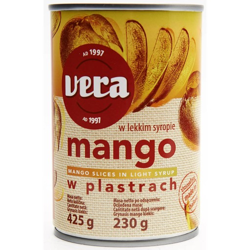 Plátky manga v sirupe Vera 425g
