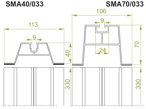 BAKS trapézový most fotovoltika FV SMA40/033 890433