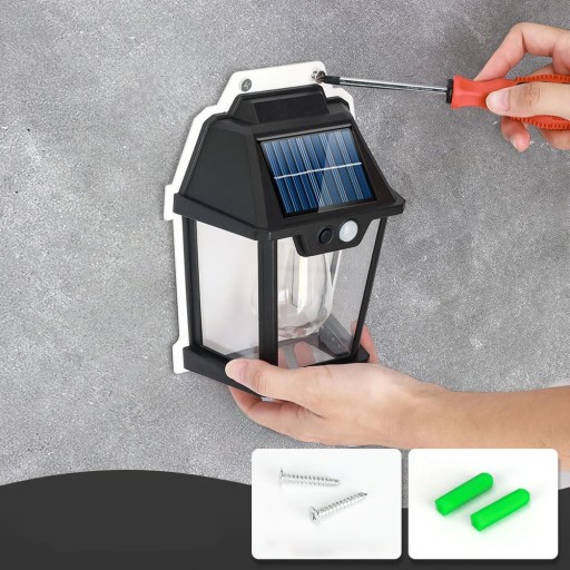 LED SOLÁRNE LAMPY VONKAJŠIE NÁSTENNÉ LAMPY SÚMRAK SNÍMAČ POHYBU