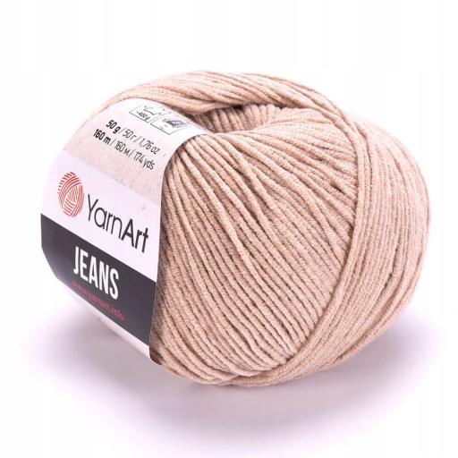 YarnArt Jeans 87 cappuccino béžová priadza 50g/160m