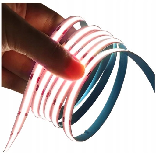 Neónový COB LED pás 12V ČERVENÝ 1m Homogénny