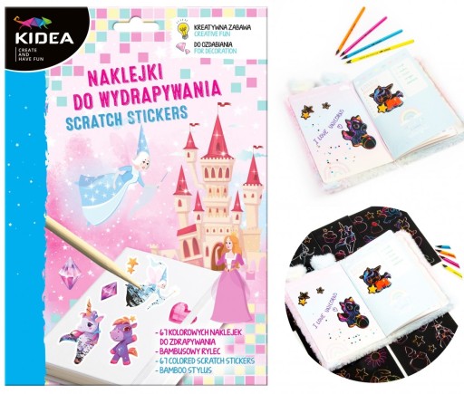 NÁLEPKY SKRATOVANIA MAGICKÝ SVET PRINCEZNÁ JEDNOROŽEC Kidea