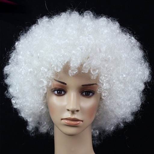 BIELA Parochňa kučeravá AFRO VLASOVÝ KARNEVAL NATIVE PLAY