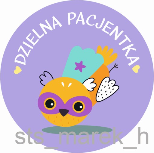 Motivačné nálepky odvážny pacient VEĽKÉ 5 cm pre dievčatá 100 ks.