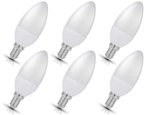 6x E14 LED žiarovka 1,5W=15W - 150lm Studená biela