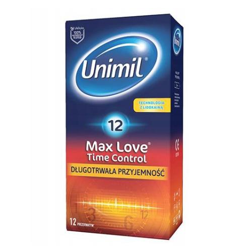 UNIMIL Max Love Time Control Lubricované latexové kondómy 12 ks.