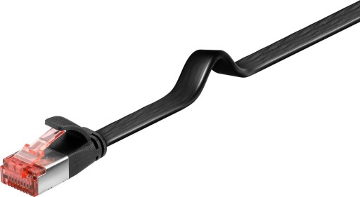 MicroConnect U/UTP CAT6 3M čierny plochý