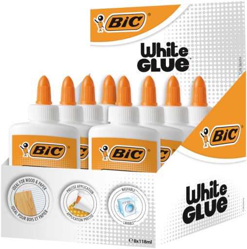 BIC BIELE GLUE TEKUTÉ LEPIVO S APLIKÁTOROM FĽAŠKA 118ML SPOJIVO