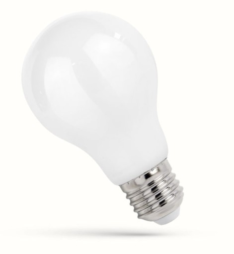 E27 A60 LED 8W vláknová žiarovka, teplá biela, mliečne sklo