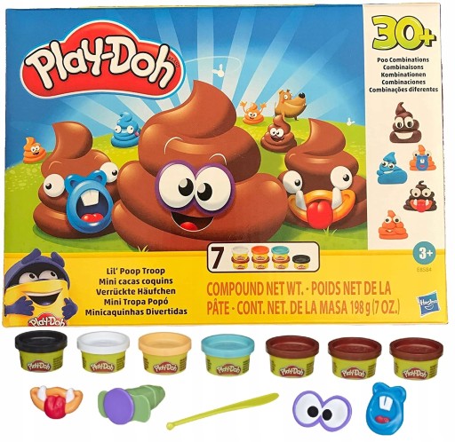 Play-doh play cesto vtipné hovienko E8584 + 6 rúrok