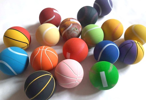 Gumená loptička dobre odráža športovú loptičku BOUNCY BALL 6,5 cm