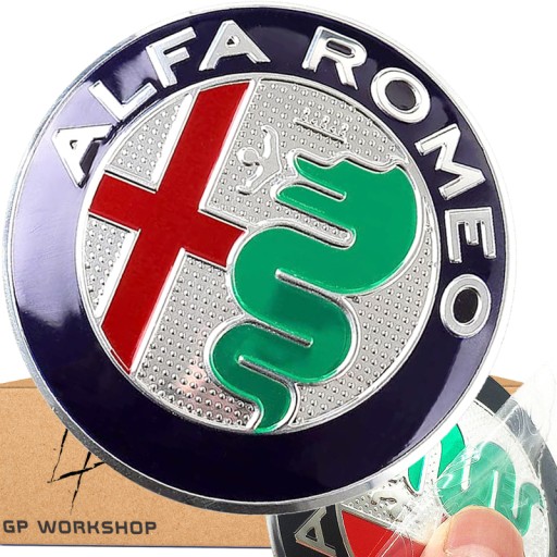 ZNAK ALFA ROMEO 74 mm 147 156 159 ODZNAK MITO