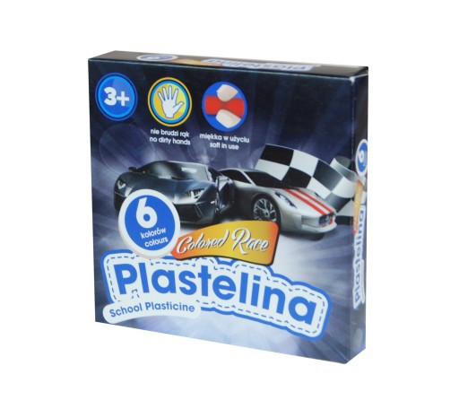 Plastelína 6 farieb Astra Cars