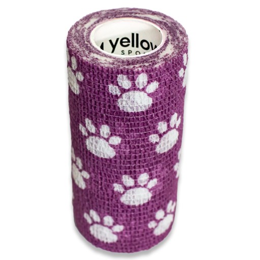 yellowBAND obväz súdržný 5cm Fialový s labkami